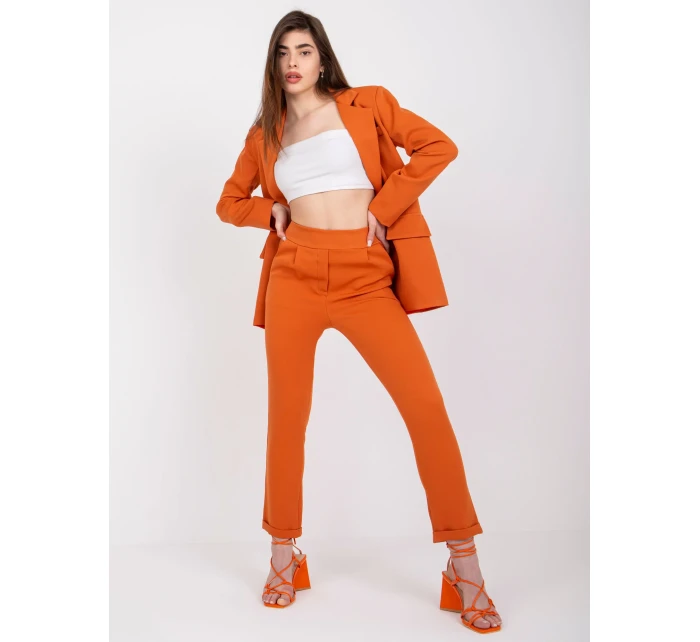 DHJ nohavice SP 13926.02 tmavo oranžová