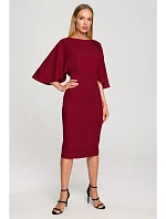 Šaty M700 s kimono rukávmi – vínové