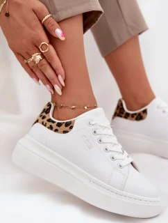 Dámske tenisky na platforme Big Star - biele