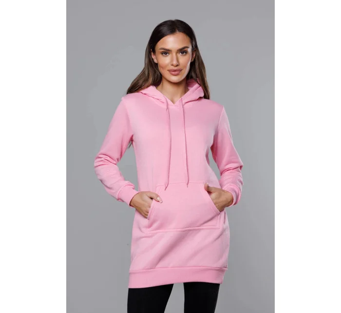 Růžová dámská klokaní mikina model 17789379 - J.STYLE Růžová dámská klokaní mikina model 17789379 - J.STYLE