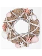 DEKORATÍVNA GIRLANDA ŠEDÁ PRIEMER 24CM