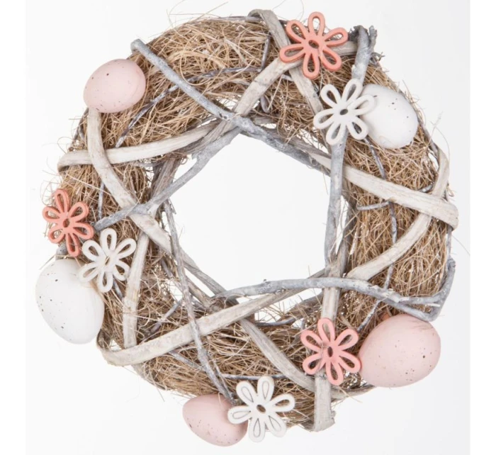 DEKORATÍVNA GIRLANDA ŠEDÁ PRIEMER 24CM