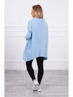 Oversize mikina s asymetrickými boky modrá Oversize mikina s asymetrickými boky modrá