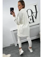 Trojdielna súprava blúzky, topu a legín vo farbe ecru