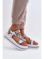 Dámské sandály na platformě Big Star model 21652651 Bílé - Big Star Shoes Dámské sandály na platformě Big Star model 21652651 Bílé - Big Star Shoes