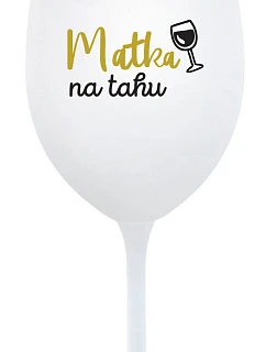 MATKA NA model 22168399 bílá sklenice na víno 350 ml - Giftela