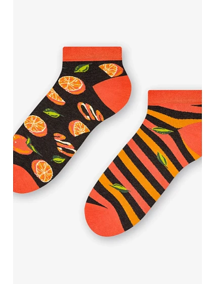 Krátke asymetrické pánske ponožky 035