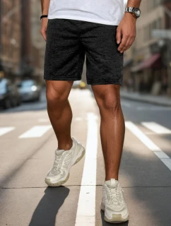 Pánske tmavosivé teplákové šortky FashionStreet SX2482