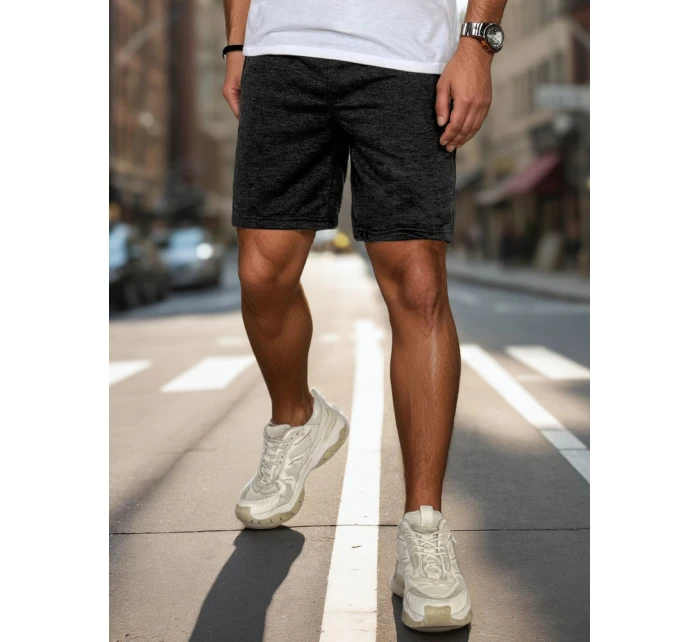 Pánske tmavosivé teplákové šortky FashionStreet SX2482