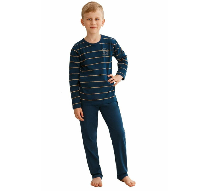 Chlapčenské pyžamo Harry tmavo modré s pruhmi