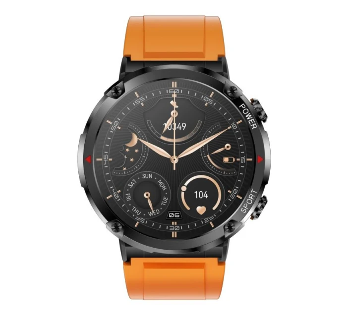 Chytré hodinky model 21805483 + oranžový silikonový řemínek - Gravity Chytré hodinky model 21805483 + oranžový silikonový řemínek - Gravity