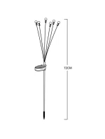 SOLÁRNA LAMPA TANCUJÚCA VO VETRE FAREBNÉ GULE 6 LED 72CM