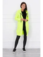 Šaty s kapucňou, mikina žltá neónová
