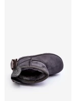 Dziewczęce Ocieplane Śniegowce Z Kokardkami Ciemnoszare Meriva Dziewczęce Ocieplane Śniegowce Z Kokardkami Ciemnoszare Meriva