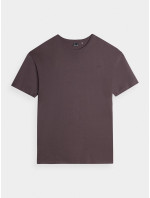 Unisex bavlnené tričko 4FAW23TTSHU0885-81S hnedé - 4F