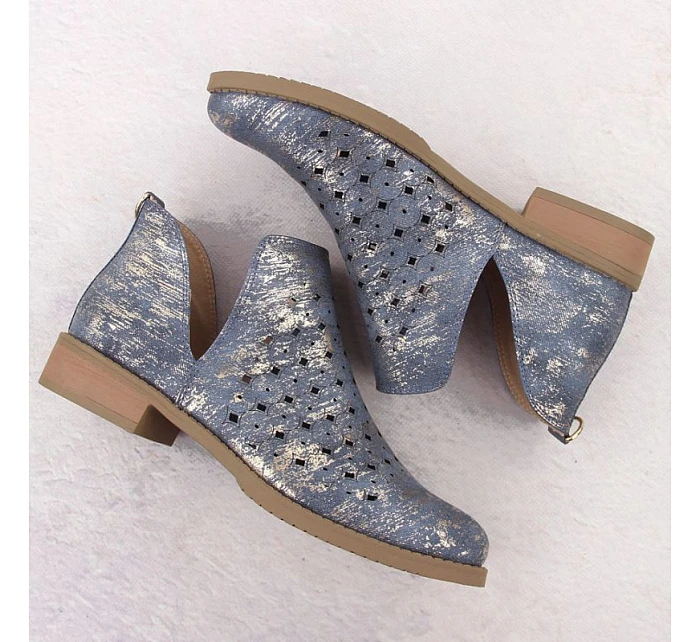 Dámska obuv W SA62-102 SAN12D blue - M.Daszynski Dámska obuv W SA62-102 SAN12D blue - M.Daszynski