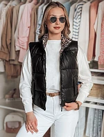 Dámska krátka obojstranná vesta CHIPUFF čierna FashionStreet TY4822