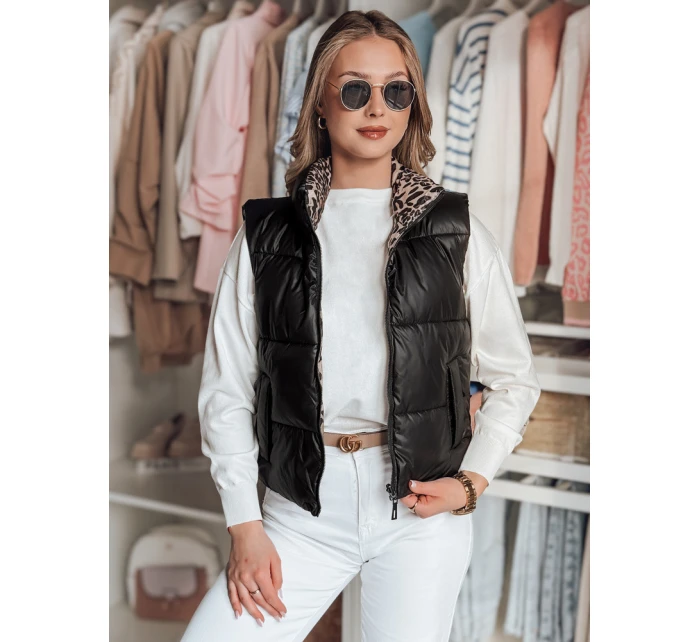 Dámská krátká oboustranná vesta černá Dstreet model 21984362 - FashionStreet