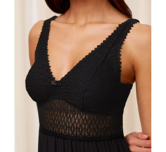 Dámska nočná košeľa Aura Spotlight NDK 01 X - BLACK - čierna 0004 - TRIUMPH