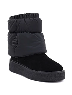 Černé kožené sněhové boty na platformě model 22348435 - Big Star