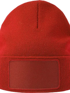 Atlantis Headwear Wind-S Patch Pletená čiapka s nášivkou 33.0293 červená