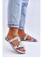 Damskie Klapki Z Dużymi Ćwiekami Niebieskie Mercure Damskie Klapki Z Dużymi Ćwiekami Niebieskie Mercure