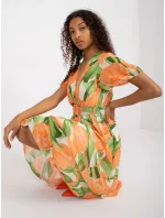 Šaty DHJ SK model 17339120 oranžová - FPrice Šaty DHJ SK model 17339120 oranžová - FPrice