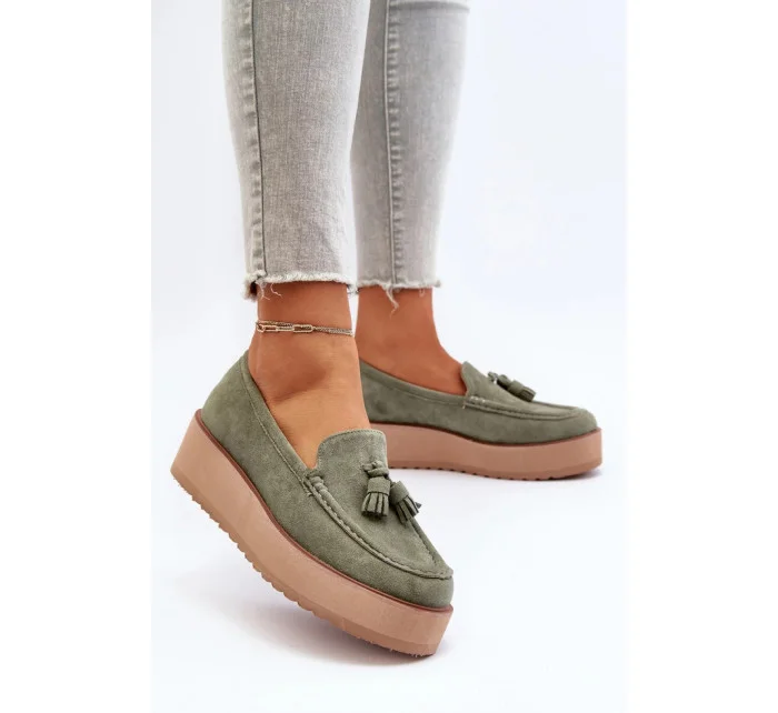 Mokasíny T599P model 195259 khaki - Seastar