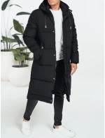 Pánska zimná bunda s kapucňou čierna TX5068