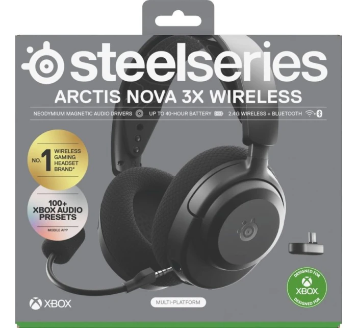 Nova 3X Bezdrátová sluchátka pro černá model 21716741 - Steelseries
