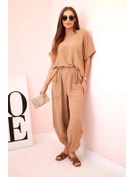 Súprava viskózová blúzka + ťavie nohavice