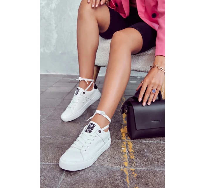 Kožené tenisky Big Star model 21580472 bílé a Černá - Big Star Shoes Kožené tenisky Big Star model 21580472 bílé a Černá - Big Star Shoes