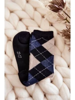 Młodzieżowe Wysokie Skarpety W Kratę 5-Pak Multikolor