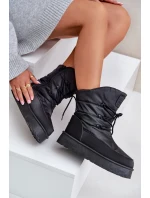 Sněhule na platformě se zipem Big Star model 21678314 Černé - Big Star Shoes Sněhule na platformě se zipem Big Star model 21678314 Černé - Big Star Shoes