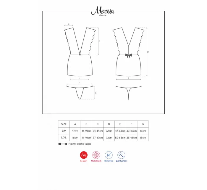 Košieľka Merossa chemise - Obsessive