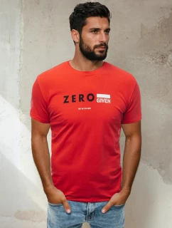 Pánske tričko s potlačou červené FashionStreet RX4742