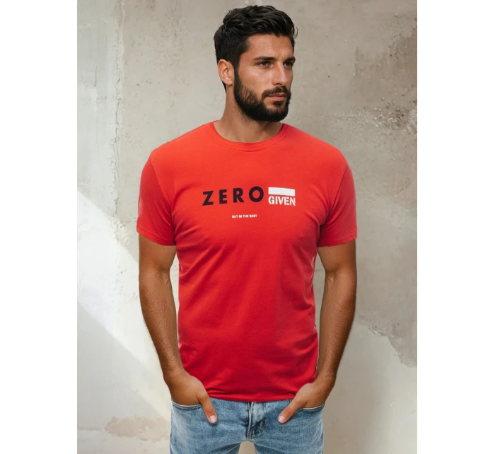 Pánské tričko s potiskem červené Dstreet model 21964124 - FashionStreet Pánské tričko s potiskem červené Dstreet model 21964124 - FashionStreet