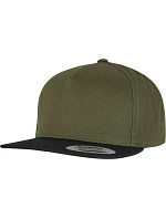 Flexfit 6007/6007T 5-panelová snapbacková čiapka 55.6007 olivová/čierna