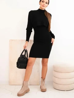 Dámska viskózna blúzka a šaty čierne