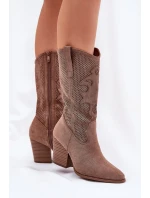 Boty Na Podpatku  Hnědé model 21691068 - S.Barski