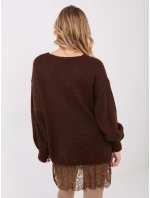 Sweter IN SW model 21782403 ciemny brązowy - FPrice