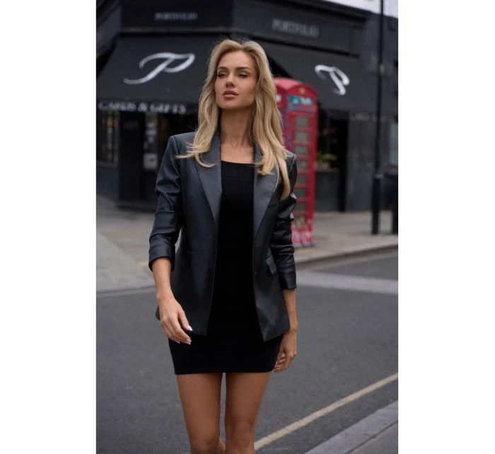 model 18863331 Blejzr z umělé kůže černý - Moe