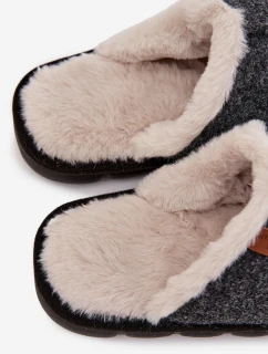 Pánske kožušinové papuče - čierne Darielle