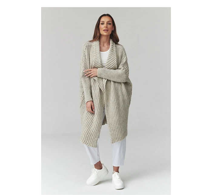 Zapínanie svetra model 226880 Makadamia Zapínanie svetra model 226880 Makadamia