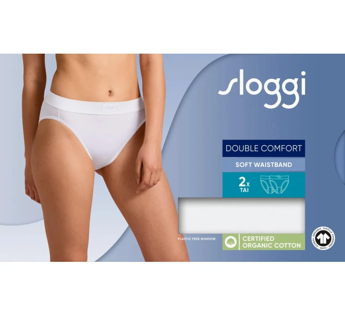 sloggi Double Comfort T Tai 2P - WHITE - SLOGGI WHITE - SLOGGI