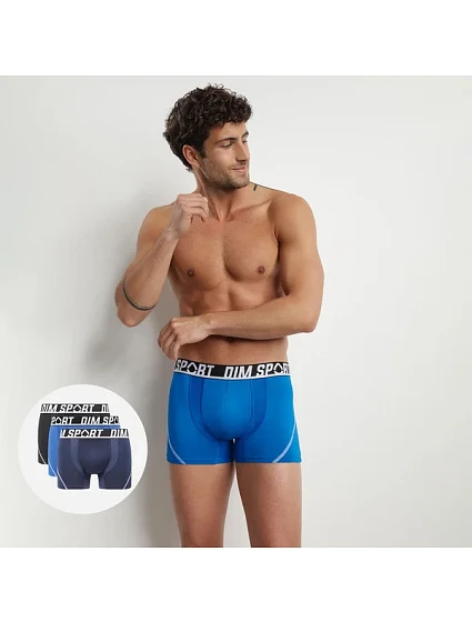 Pánské sportovní boxerky 3 ks model 18715500 BOXER 3x černá - DIM SPORT Pánské sportovní boxerky 3 ks model 18715500 BOXER 3x černá - DIM SPORT