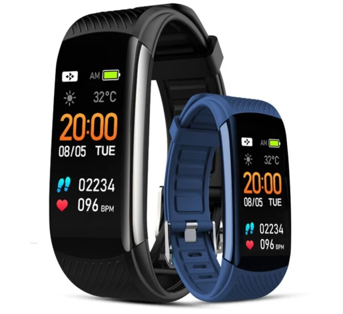 GIEWONT Smart hodinky čierne a námornícke modré 2 prúžky GW200-6 GIEWONT Smart hodinky čierne a námornícke modré 2 prúžky GW200-6