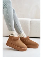 Skórzane Zamszowe Śniegowce Na Platformie Camel Nereviana Skórzane Zamszowe Śniegowce Na Platformie Camel Nereviana