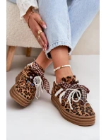 Dámské tenisky na platformě s ozdobami v vzoru hnědé model 21688403 - Boto Dámské tenisky na platformě s ozdobami v vzoru hnědé model 21688403 - Boto