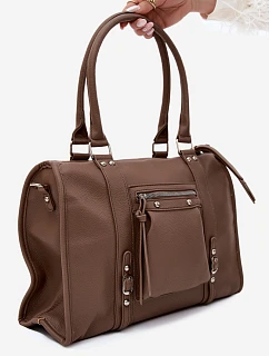 Velká taška z imitace kůže Taupe model 22220877 - Flora&Co